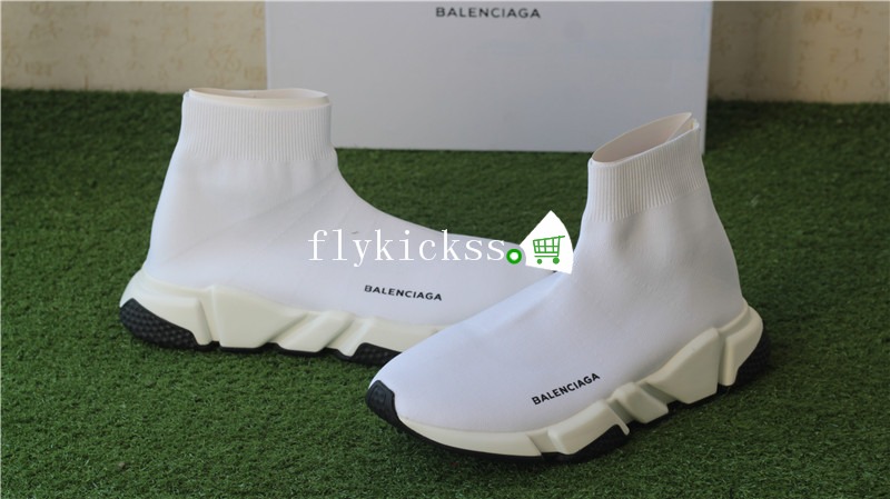 Balenciaga Speed Trainer White With Black Bottom